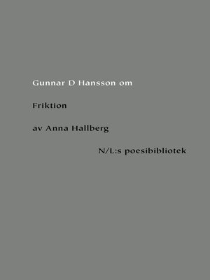 cover image of Om Friktion av Anna Hallberg